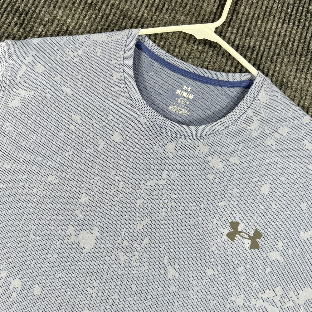 Under Armour Shirt Womens Medium Blue Short Sleeve Fitted Active Workout‎ Gym